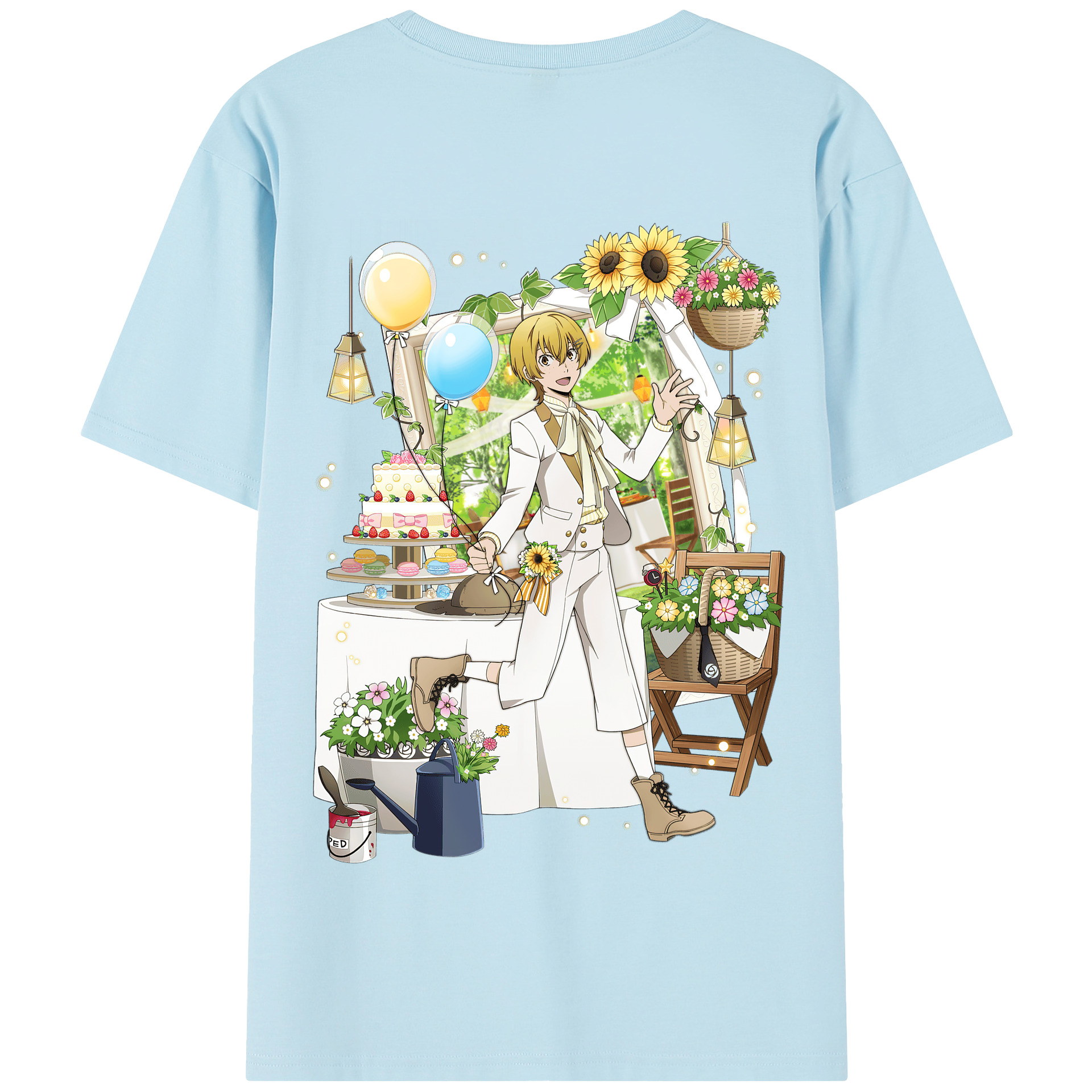 （画像用） 文豪ストレイドッグス Bungo Stray Dogs 綿100％半袖Tシャツ（背面プリント）